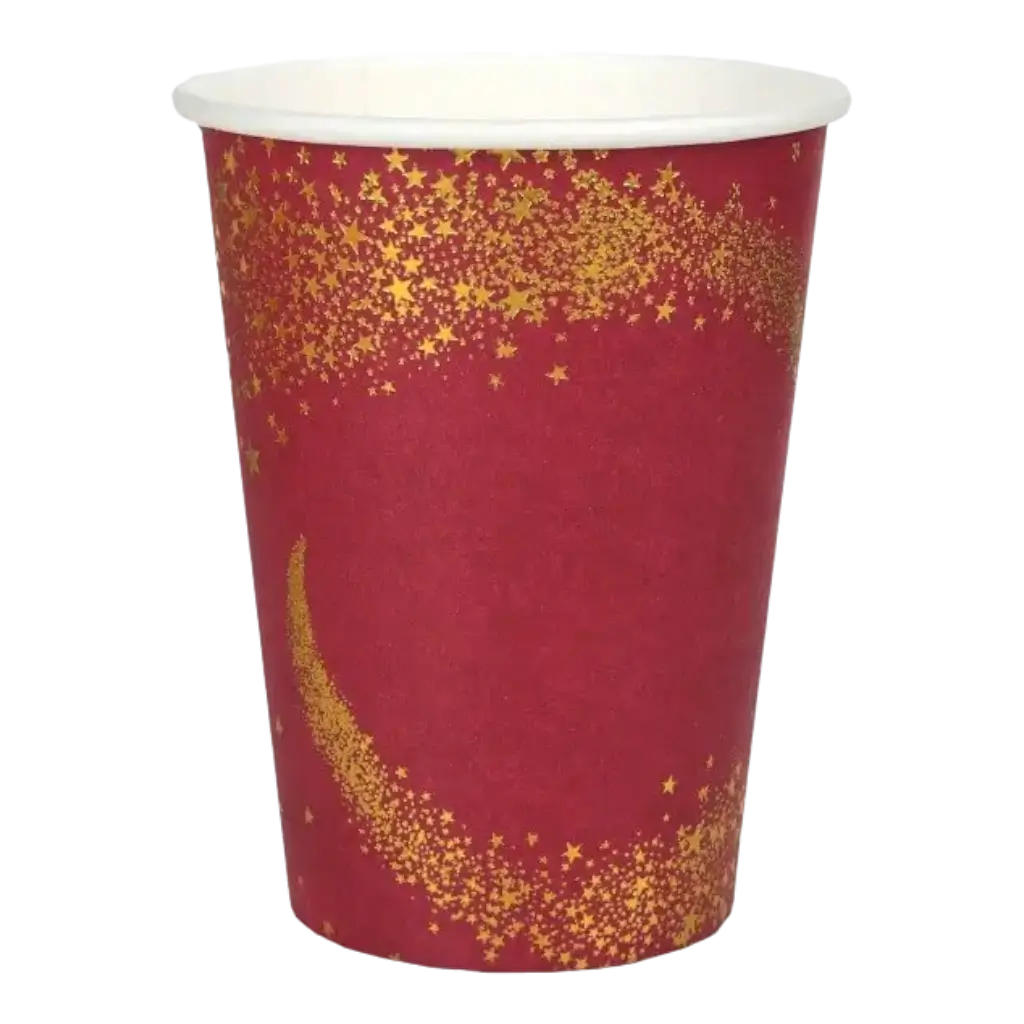 Gobelet en papier Magie de Noël - Rouge - Lot de 10