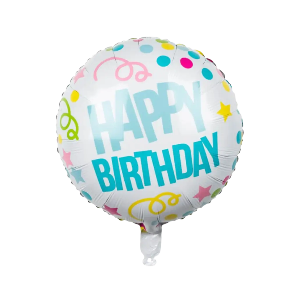 Ballon Aluminium "Happy Birthday" Color Party 
