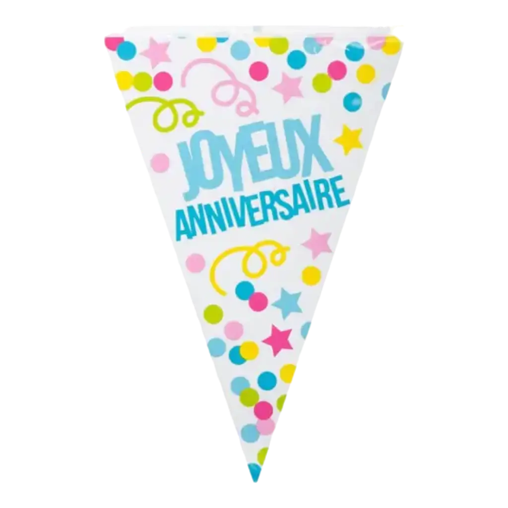 Guirlande de Fanions Joyeux Anniversaire Color Party 