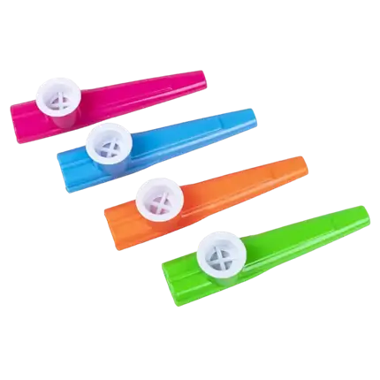 Kazoos colorés (lot de 4) 