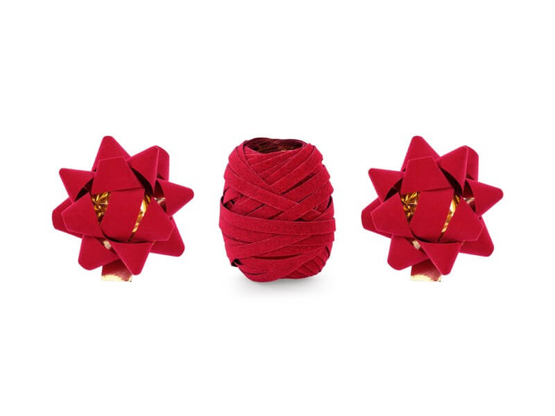 Assortiment de rubans en velours- Rouge - 2 Rosas & 1 ruban 