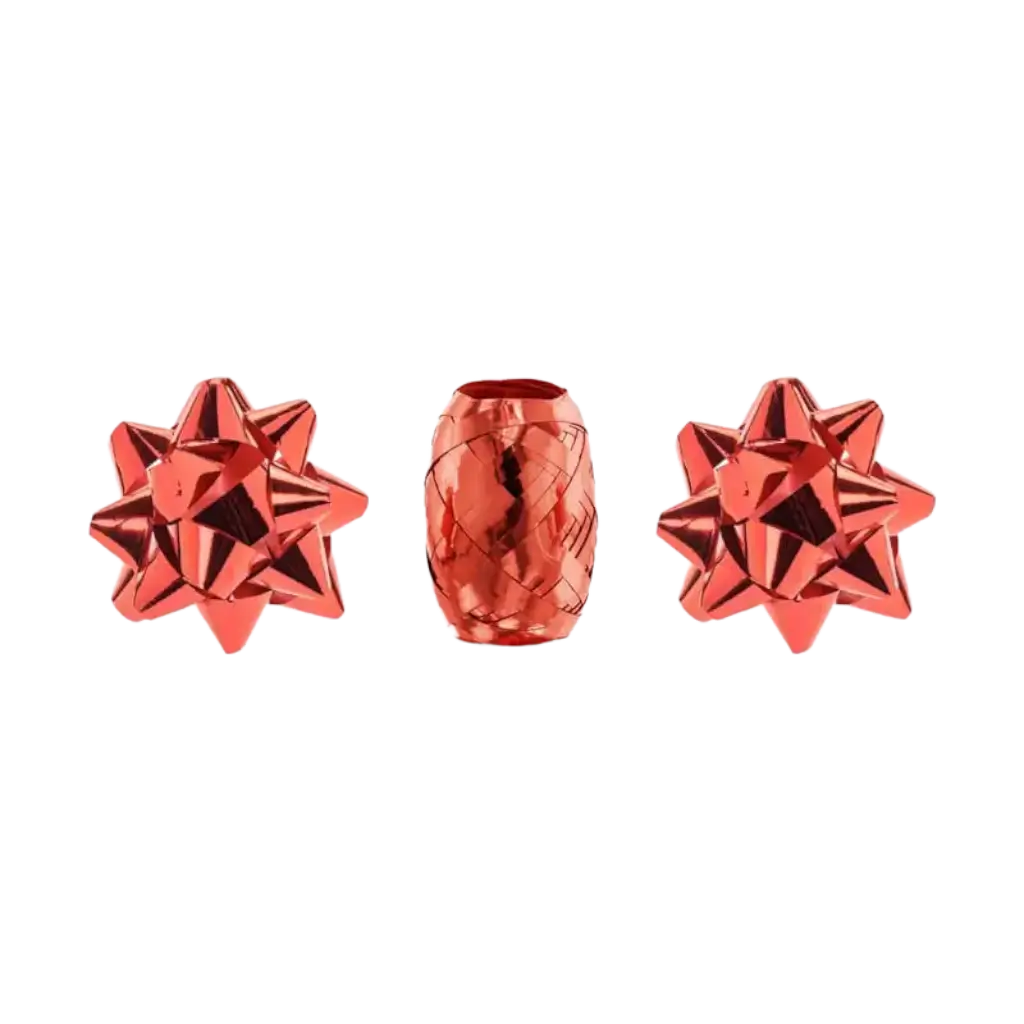 Rubans en plastique - Rouge - 2 Rosas &amp; 1 ruban