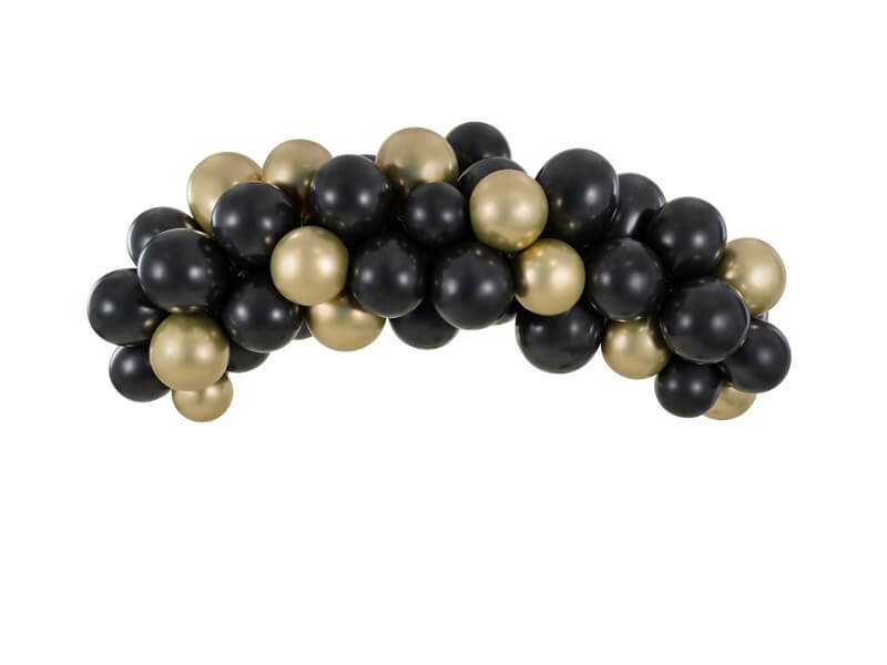 Arche de ballons Or et Noir - 200cm