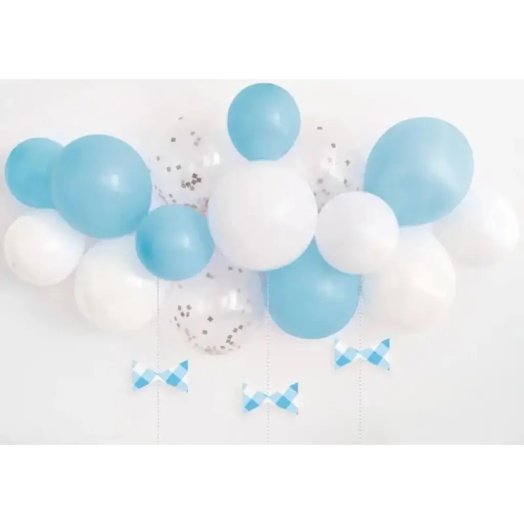 Kit Ballons pour Arche - Bleu/Blanc/Transparent 