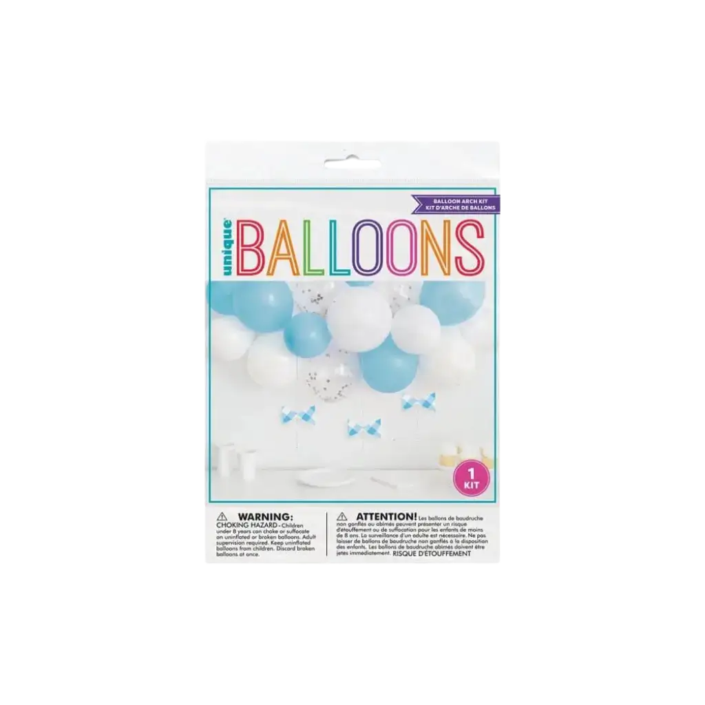 Kit Ballons pour Arche - Bleu/Blanc/Transparent 