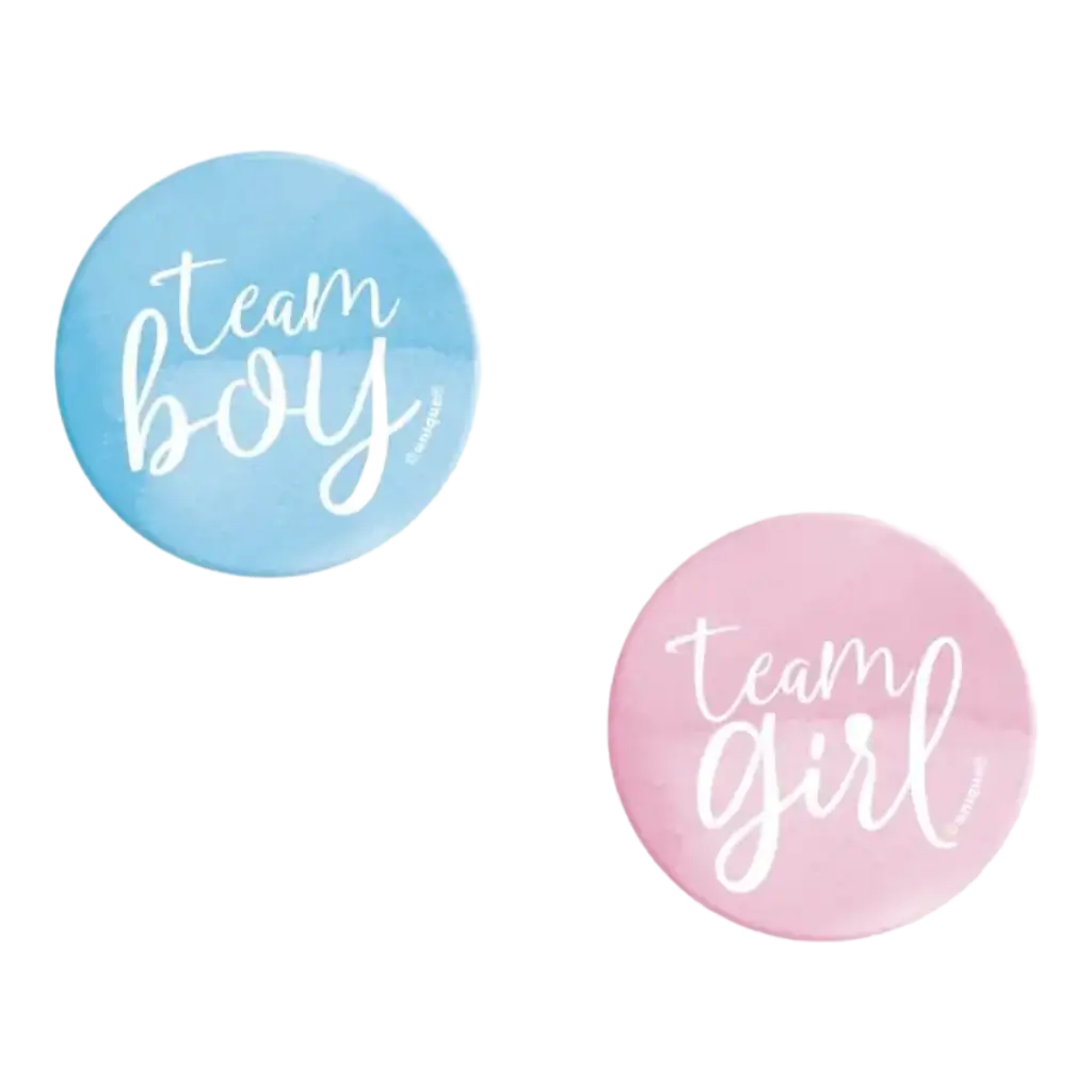 10 Badges Team Girl / Team Boy - Goodies Gender Reveal