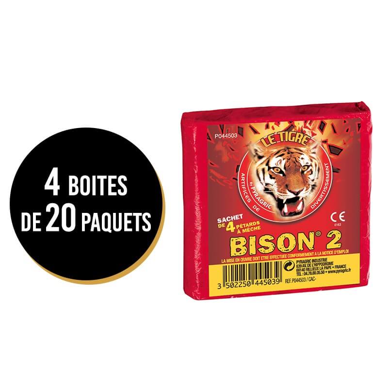 20 Paquets Pétards Bison 2 F2 Le Tigre - Pétards - Milleproduits