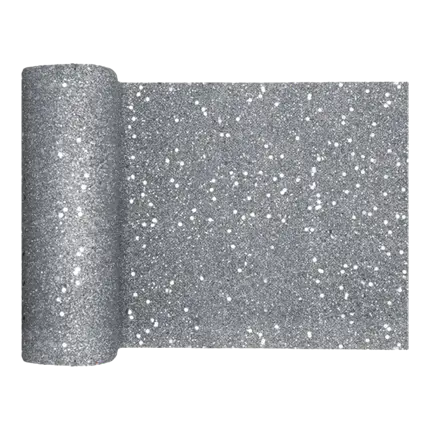 Chemin de table ARGENT Pailleté 5 mètres 