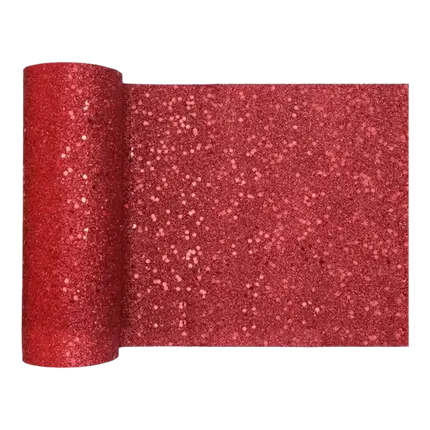 Chemin de table ROUGE Pailleté 5 mètres