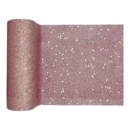 Chemin de table Or ROSE Pailleté 5 mètres