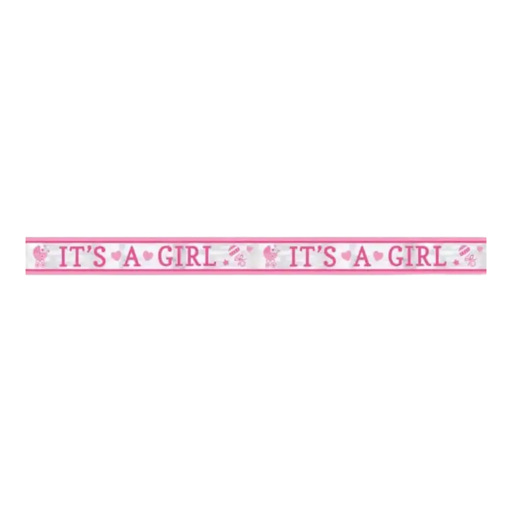 Guirlande IT&#39;S A GIRL rose 76x12,7cm