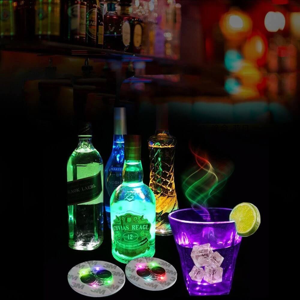 Autocollant LED pour Bouteille ou Sous Verre