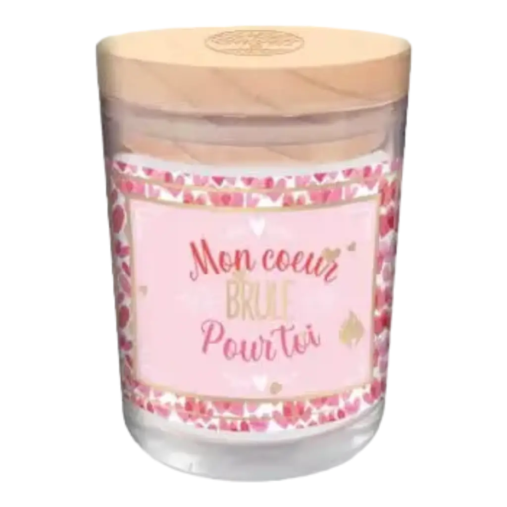 Bougie en Verre Mon cœur brule pour toi