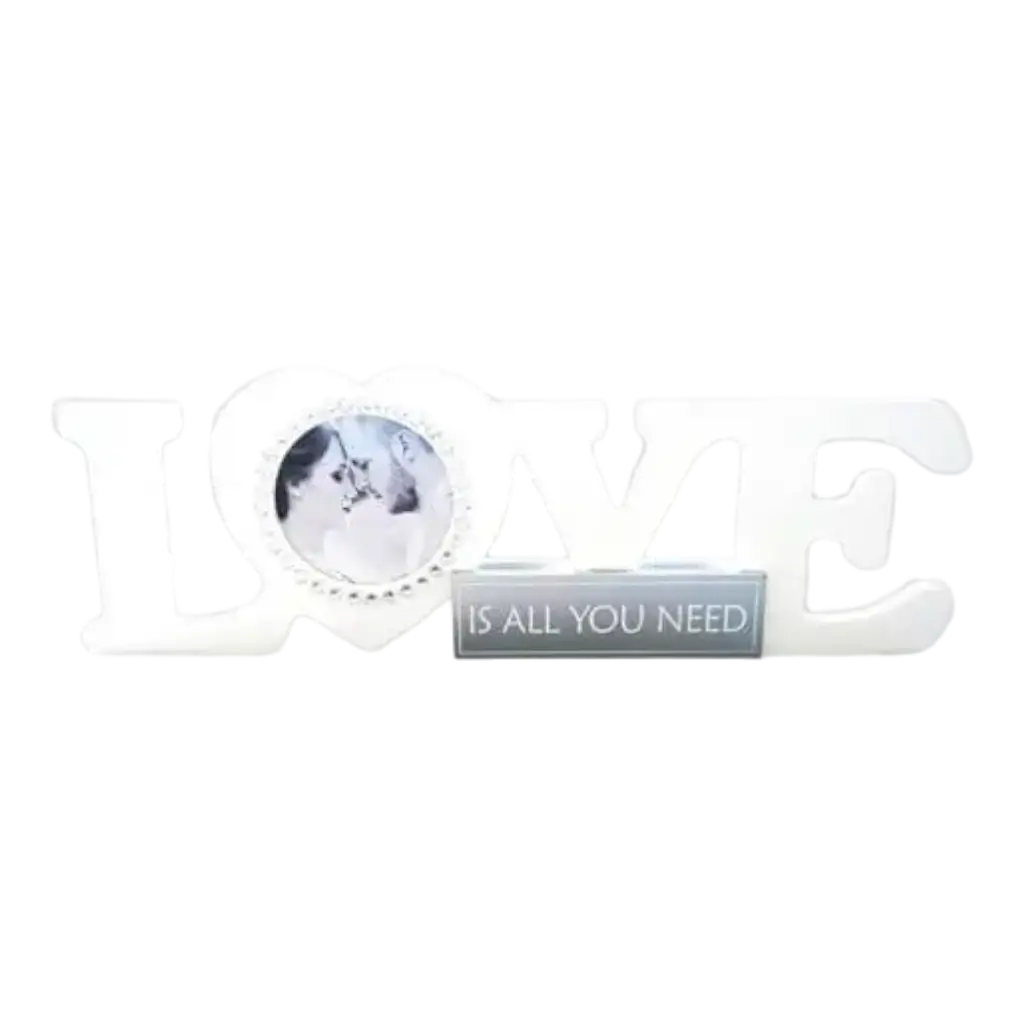 Cadre Photo LOVE Blanc 