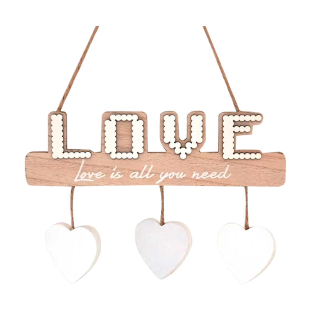 Suspension en Bois "LOVE" 