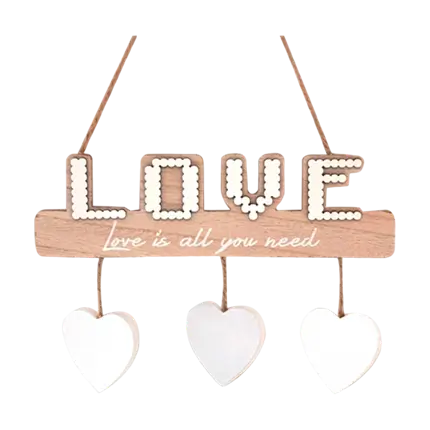 Suspension en Bois "LOVE"