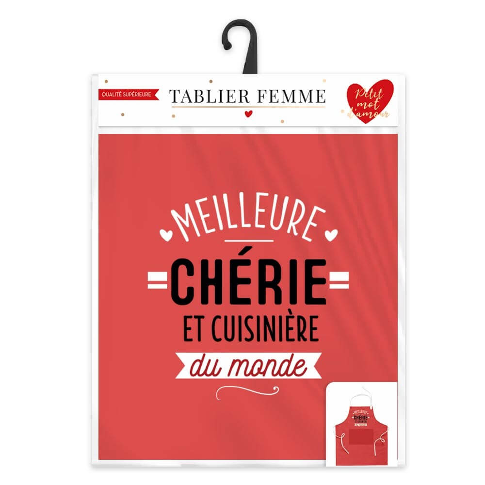 Tablier Rouge "Meilleure Chérie..." 