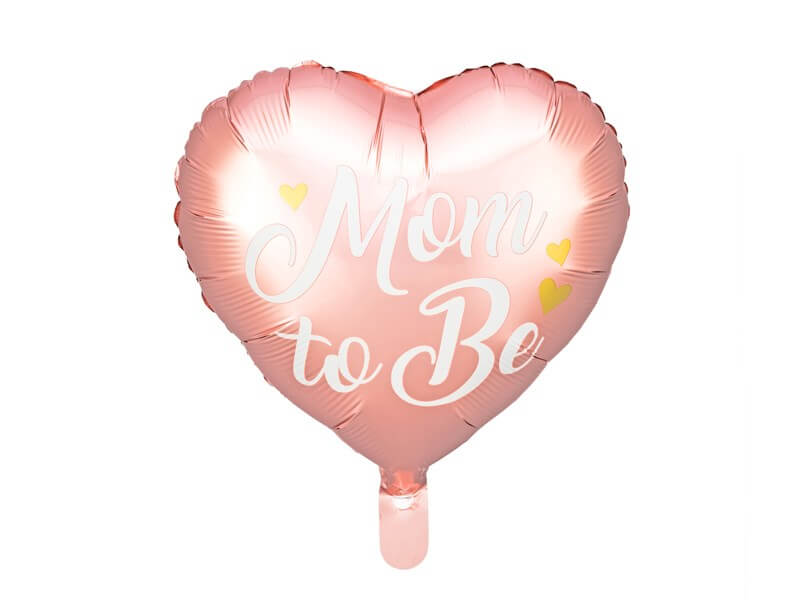 Ballon Aluminium Cœur rose Mom to be ø35cm