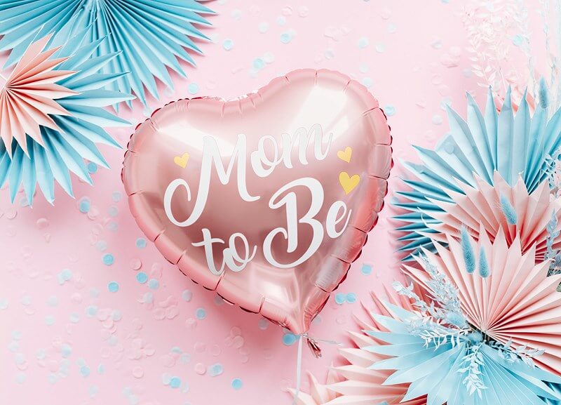 Ballon Aluminium Cœur rose Mom to be ø35cm
