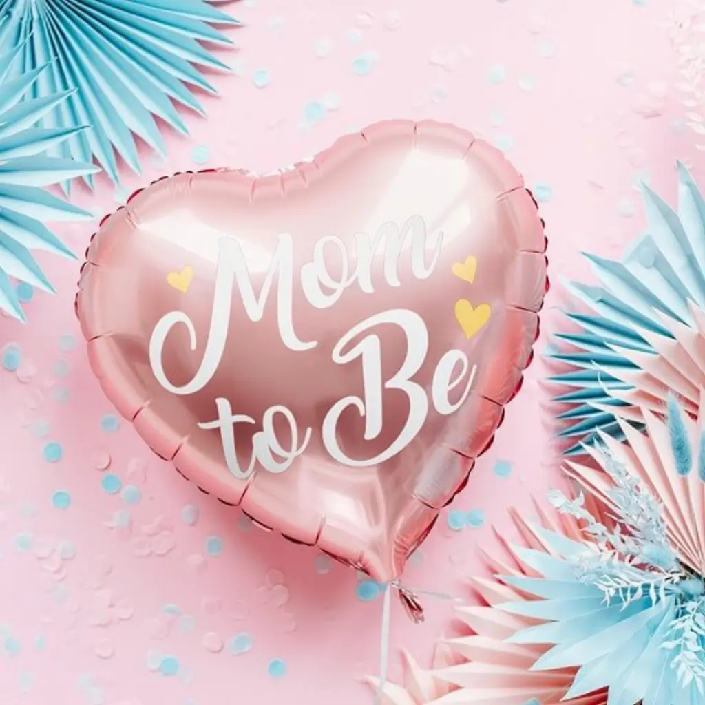 Ballon Aluminium Cœur rose Mom to be ø35cm