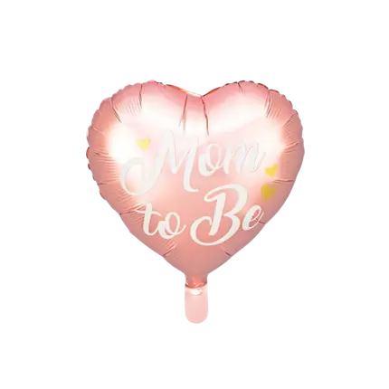 Ballon Aluminium Cœur rose Mom to be ø35cm