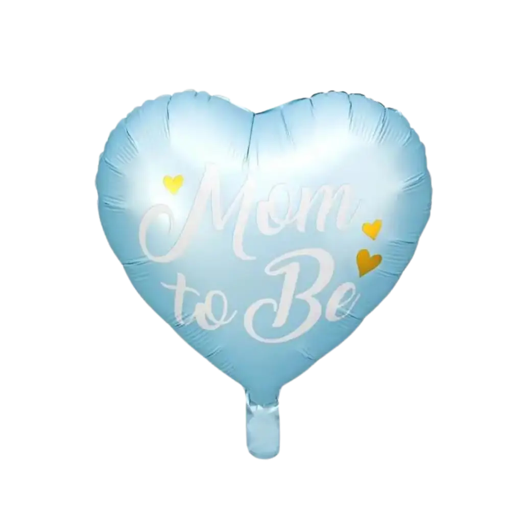 Ballon Aluminium Cœur bleu "Mom to Be"- 35cm