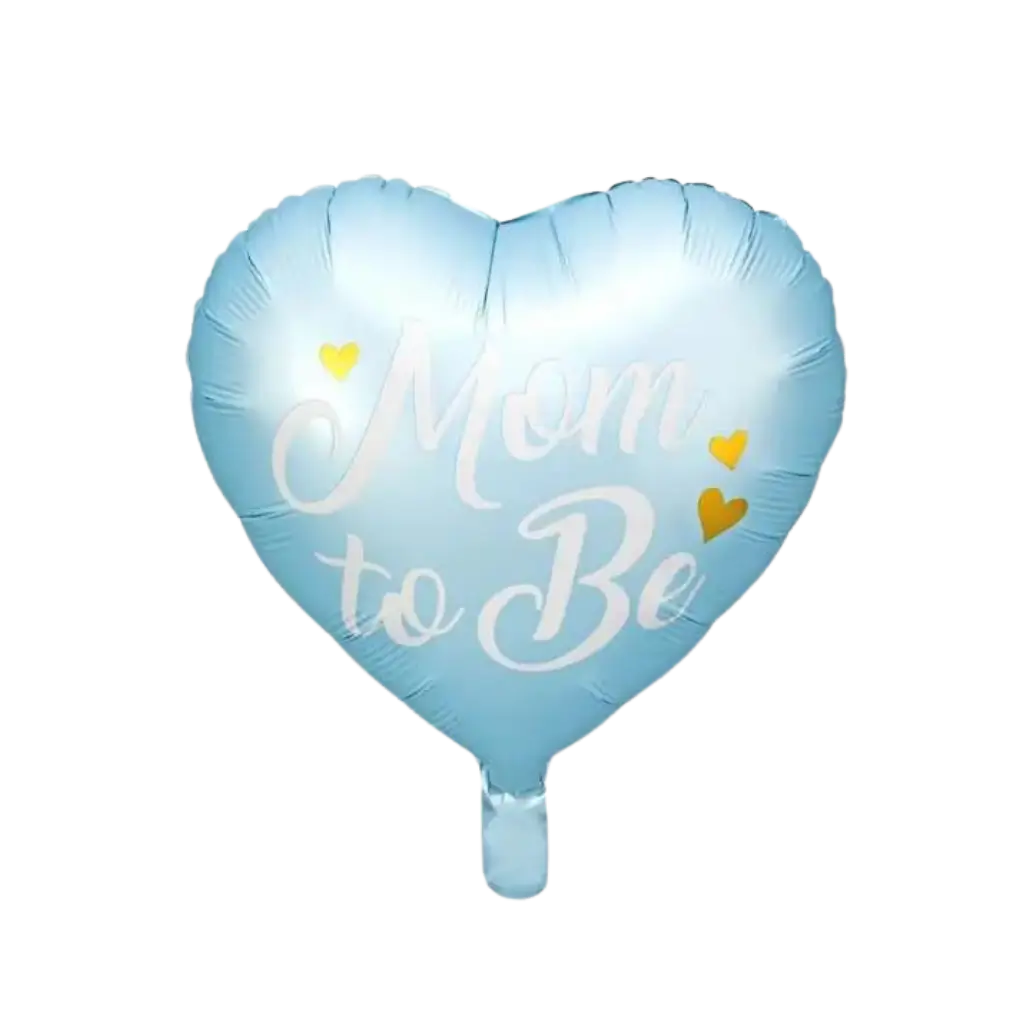 Ballon Aluminium Cœur bleu Mom to Be- 35cm