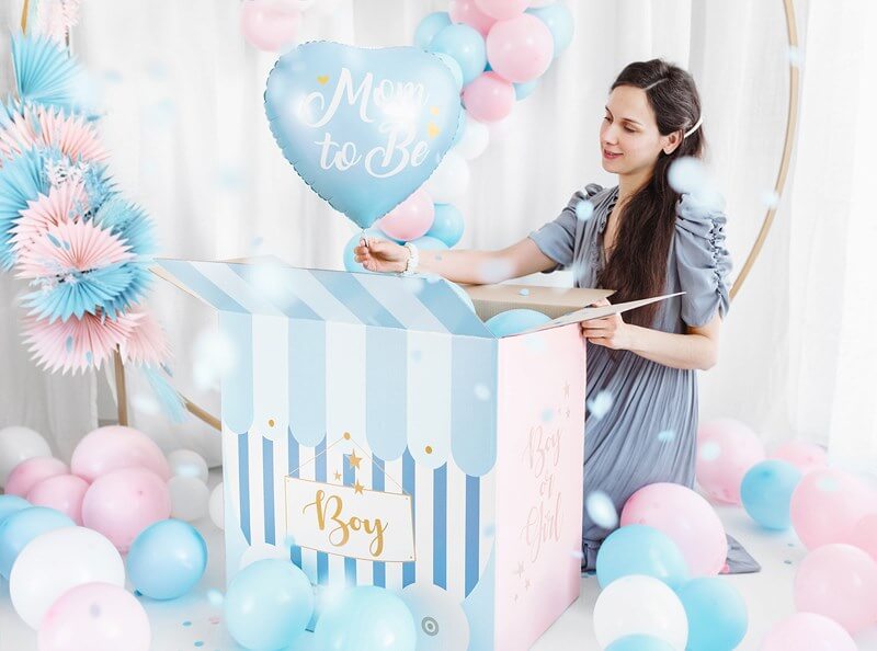 Ballon Aluminium Cœur bleu "Mom to Be"- 35cm