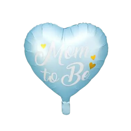 Ballon Aluminium Cœur bleu Mom to Be- 35cm