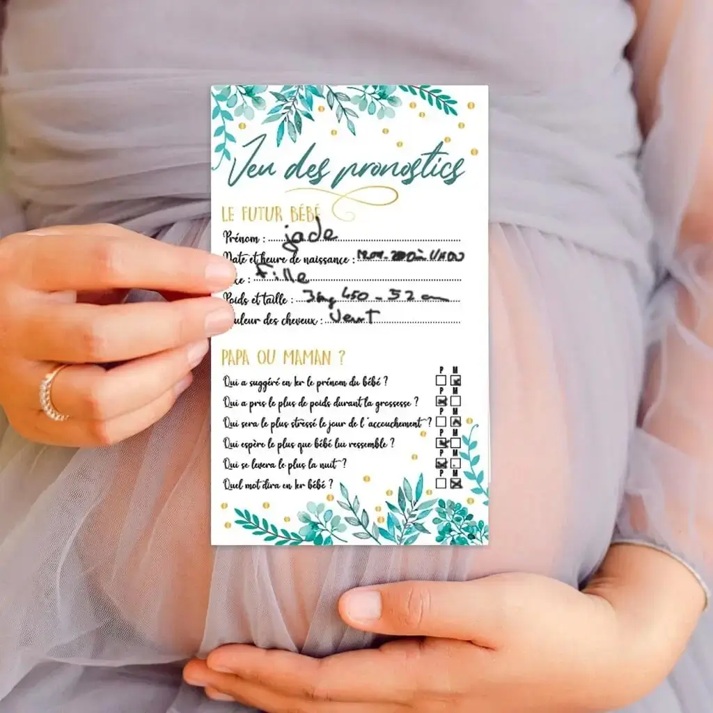 JEU DES PRONOSTICS - GENDER REVEAL - 6 PAGES 