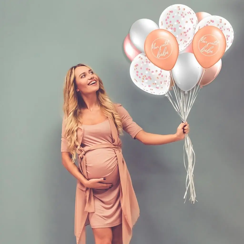 Ballons Mon petit Bébé Rose - lot de 6 - 30CM