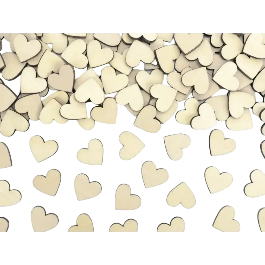 Coeurs en bois - LOT DE 50 - 2x2cm