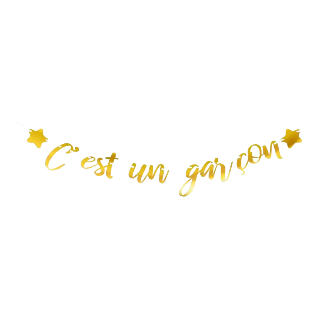 Guirlande en Papier C&#39;est un garçon Doré