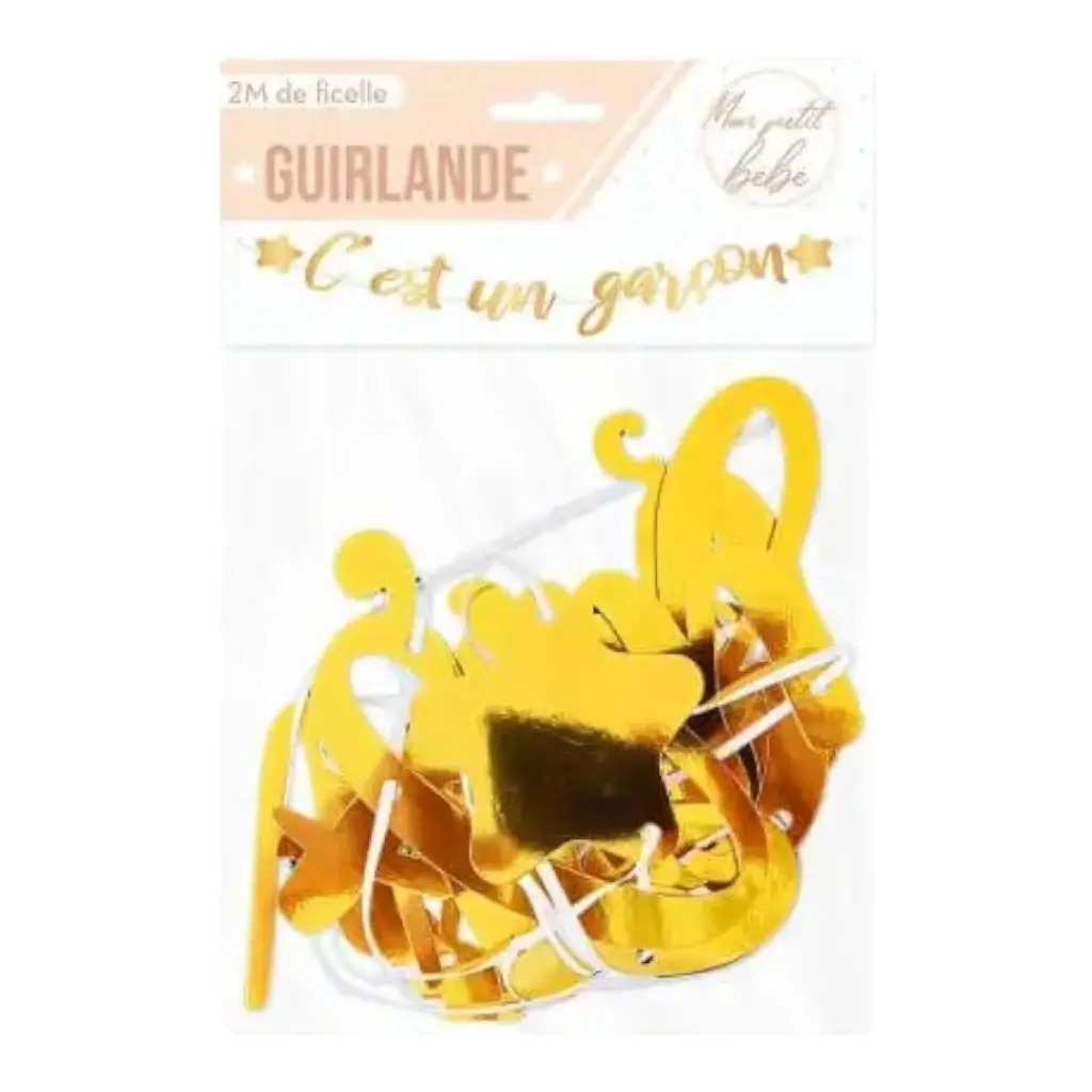 Guirlande en Papier C&#39;est un garçon Doré