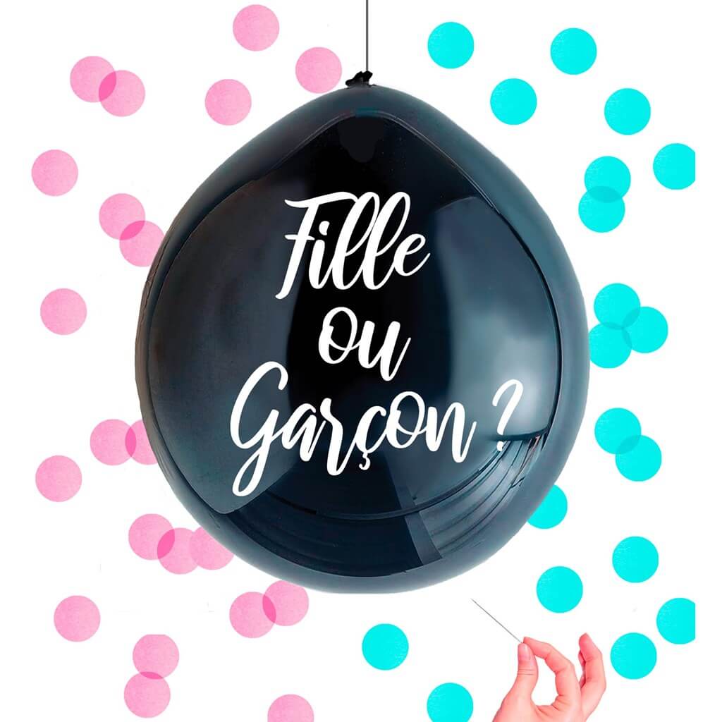 Ballon Confetti Révélation "Fille ou Garçon?" 