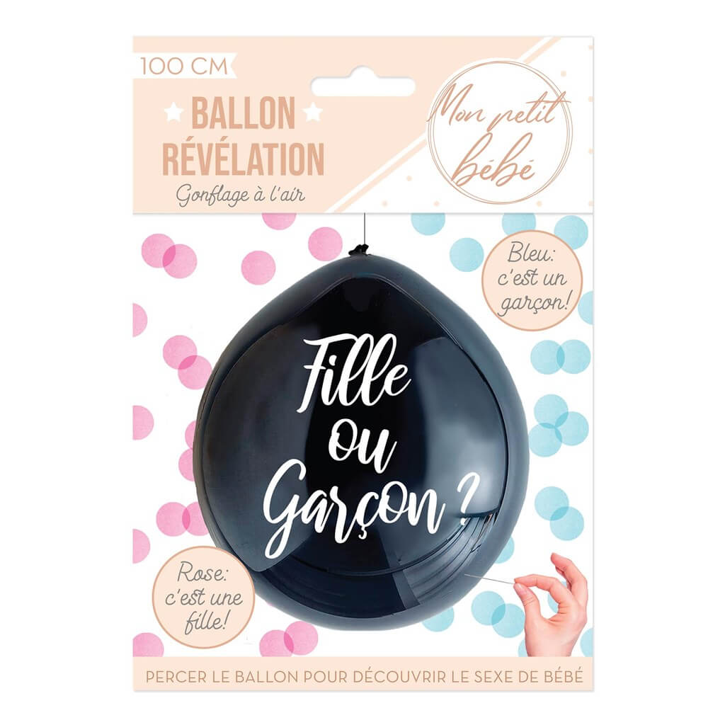 Ballon Confetti Révélation "Fille ou Garçon?" 