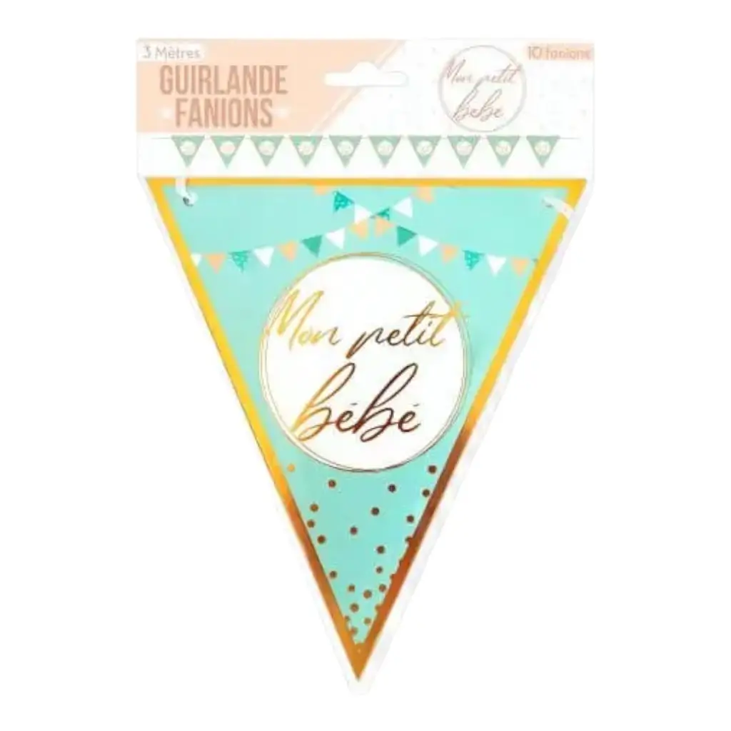 Guirlande Fanions Bleu Mon petit bébé 