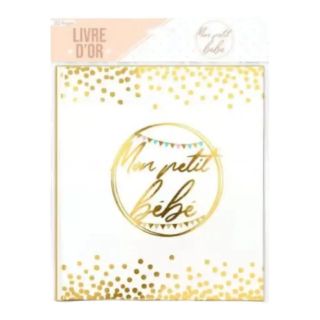 Livre d&#39;or Mon petit Bébé Blanc et Doré