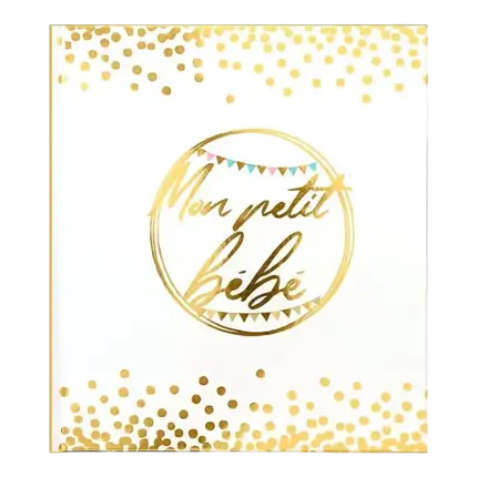 Livre d'or Mon petit Bébé Blanc et Doré