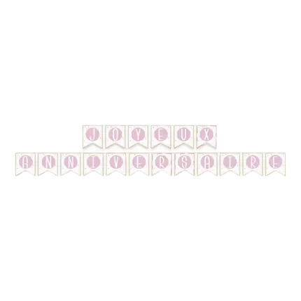Guirlande Rose "JOYEUX ANNIVERSAIRE" - 5mètres