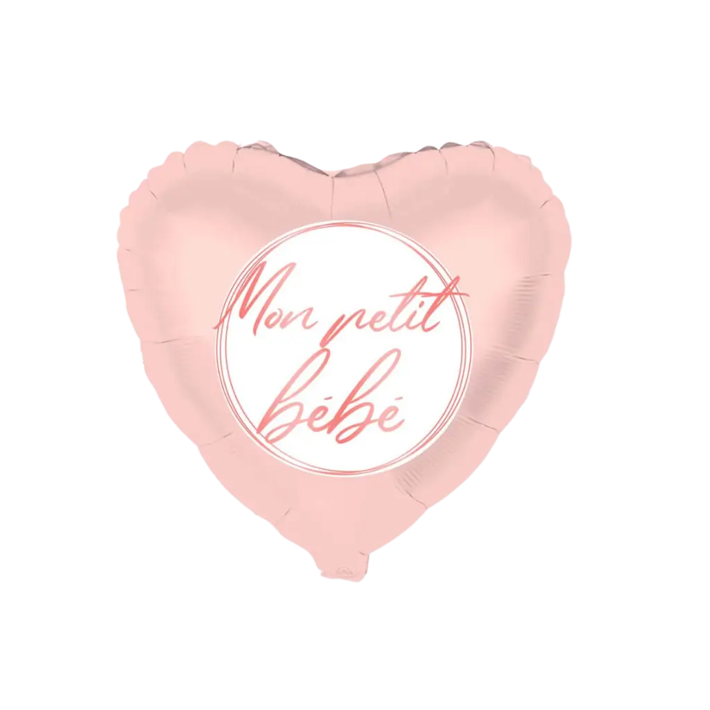 Ballon Métallique Cœur Rose Mon petit Bébé - 48cm