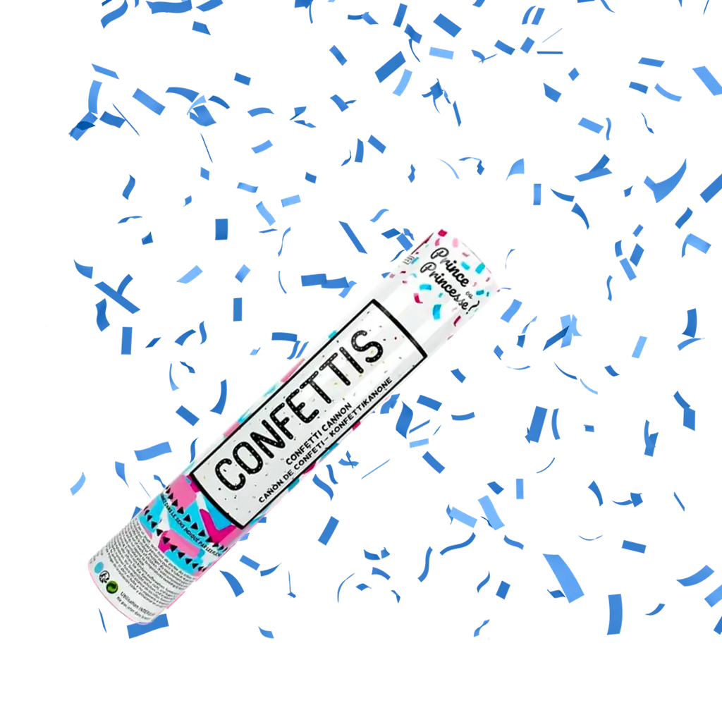 Canon confettis 30cm Bleu Prince