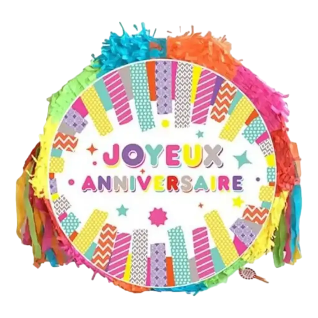 Pinata Coloré Joyeux anniversaire 