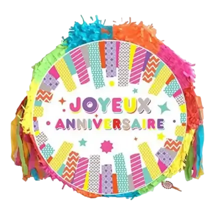 Pinata Coloré Joyeux anniversaire 