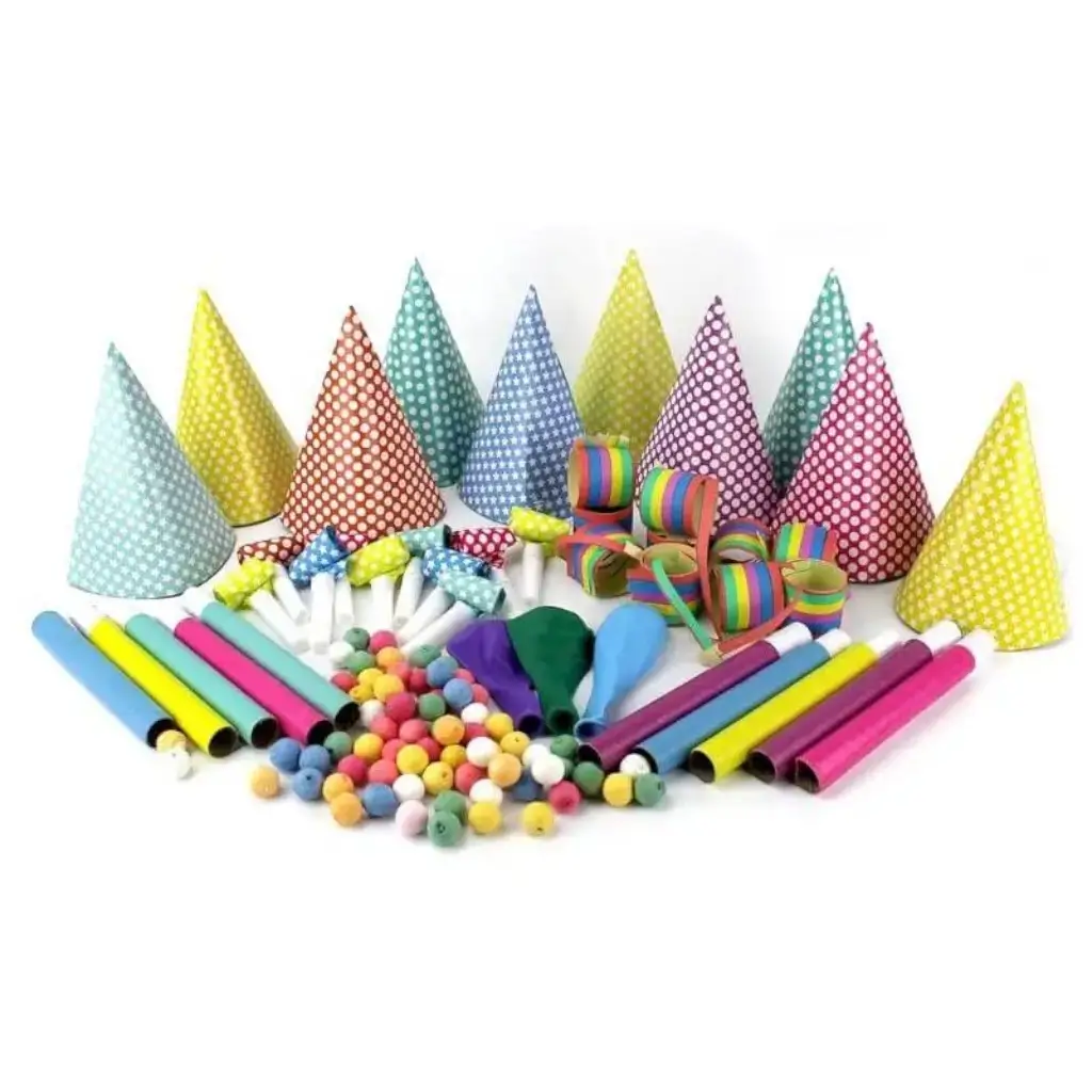 Kit cotillons multicolore 10 personnes 