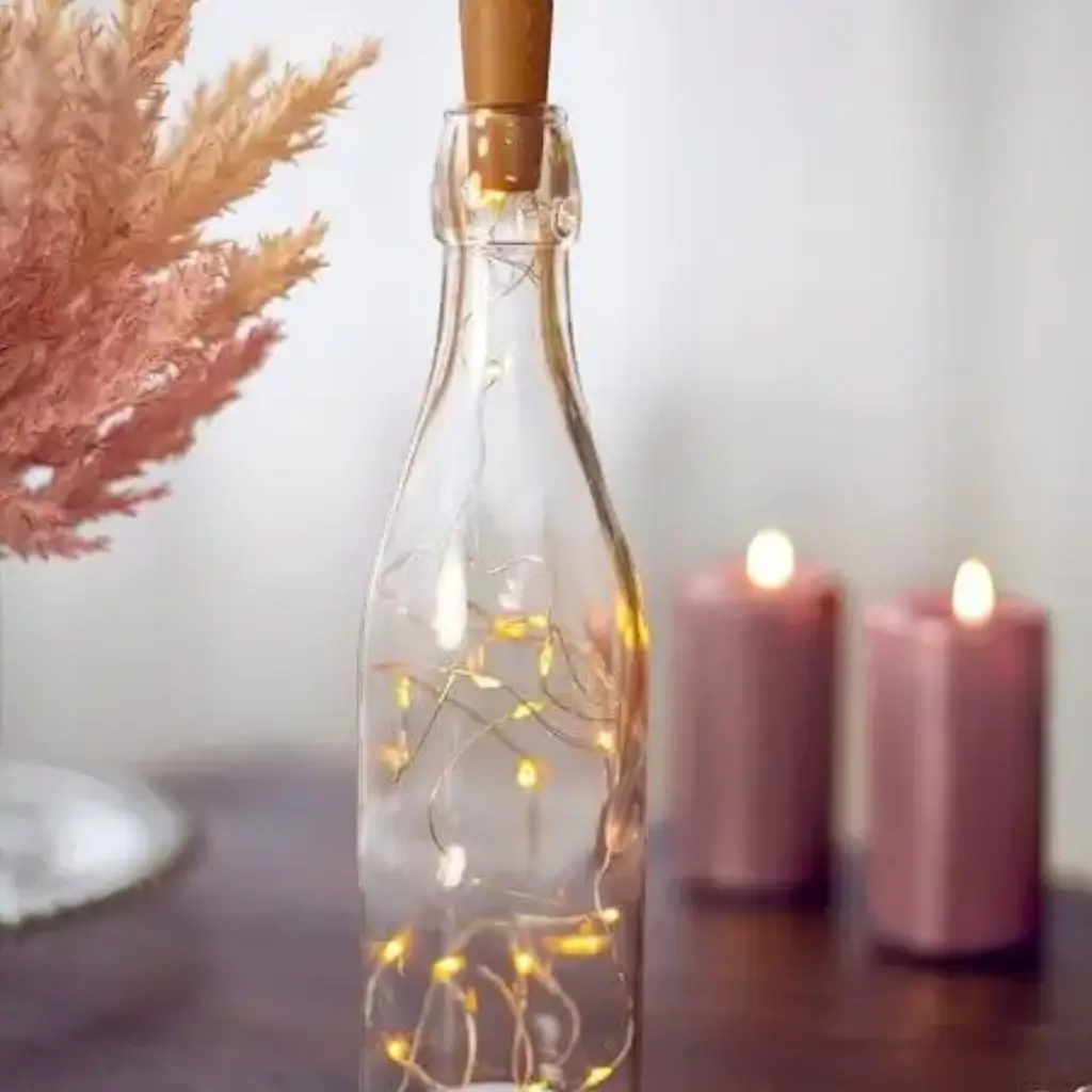 Décoration LED Bouteille avec bouchon 