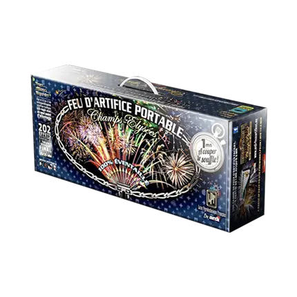 FEU D’ARTIFICE AUTOMATIQUE PORTABLE® CHAMPS-ÉLYSÉES 1mn