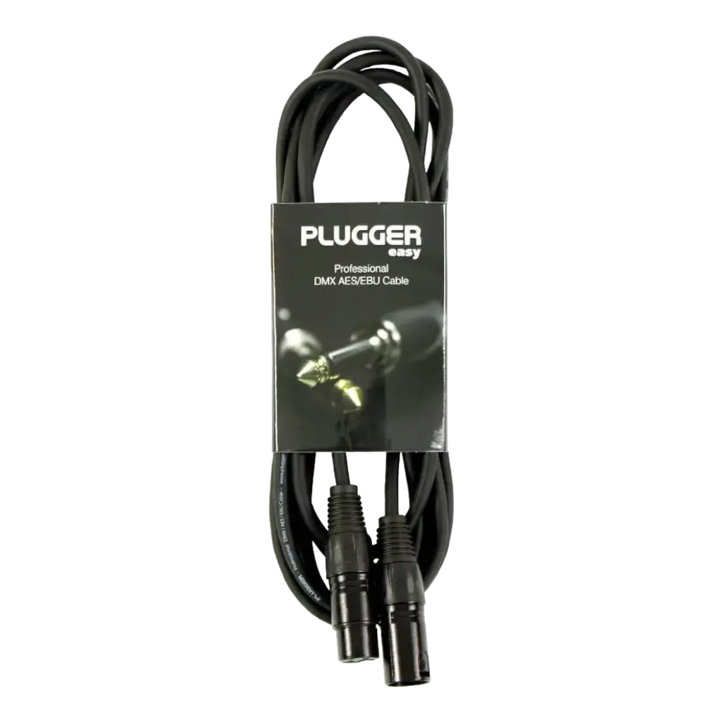 CÂBLE DMX XLR FEMELLE 3B - XLR MÂLE 3B 3M - PLUGGER