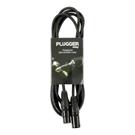CÂBLE DMX XLR FEMELLE 3B - XLR MÂLE 3B 3M - PLUGGER