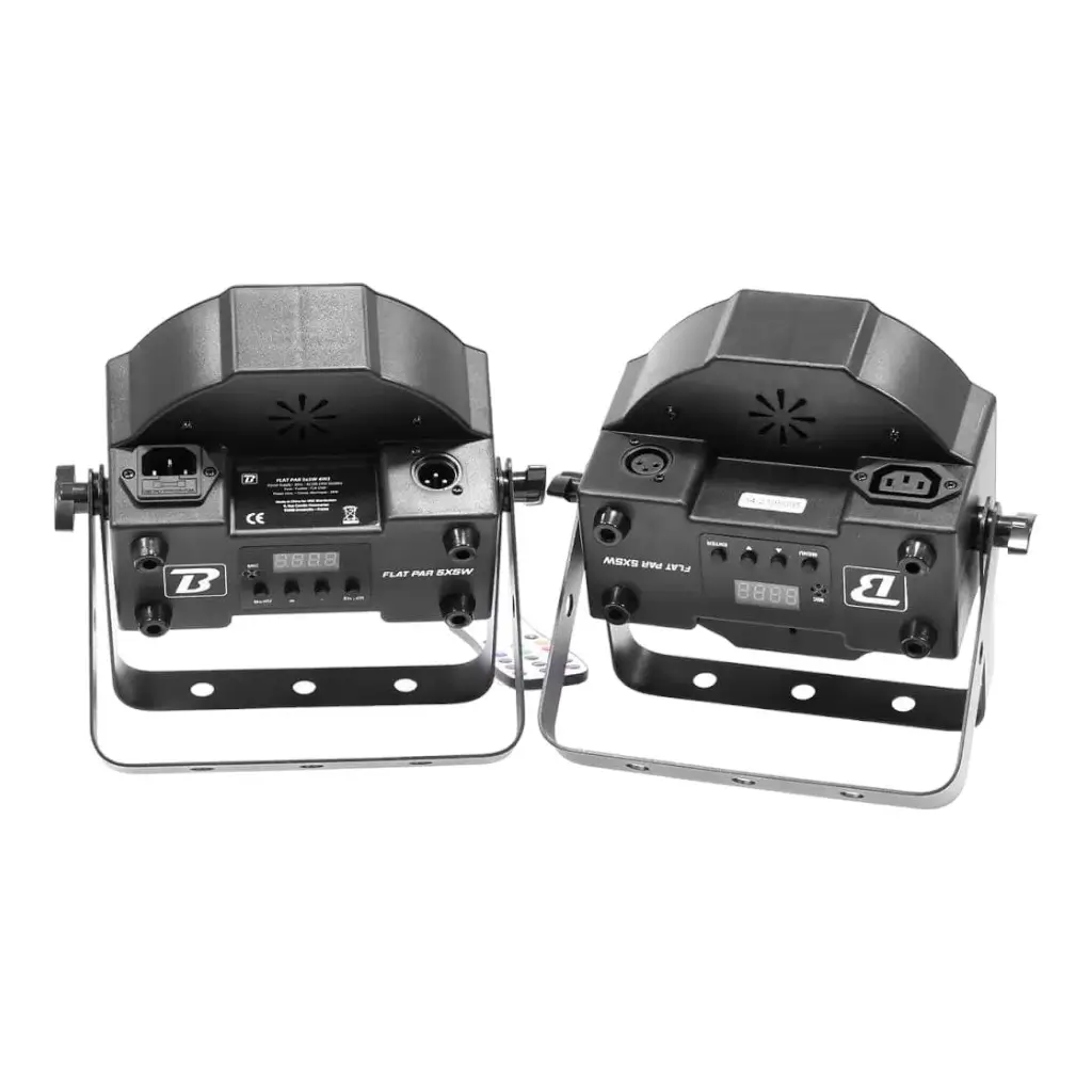 2 PROJECTEURS LED - FLAT PAR 5X5W 4IN1 SET - BOOMTONE DJ